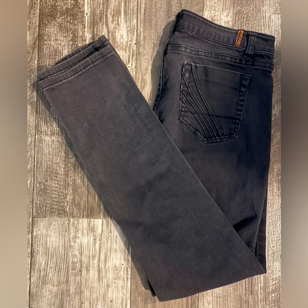 Vintage Sky Women's Black Straight-Leg Jeans Y2K